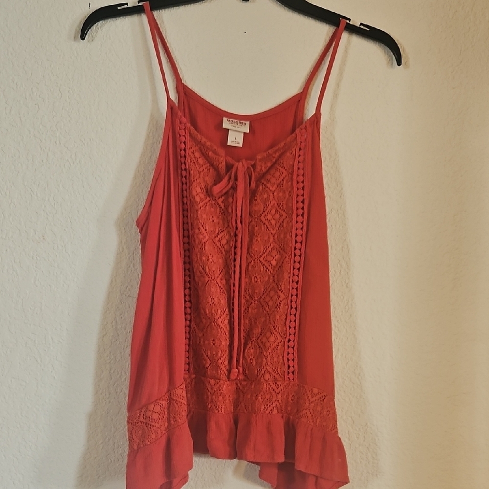 Mossimo Supply Co. Coral Camisole with Crochet Details